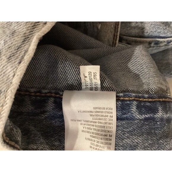 American Eagle 1977 Jeans Cargo Jogger Acid Wash Drawstring Sz 4 Genes Mom - Picture 6 of 11